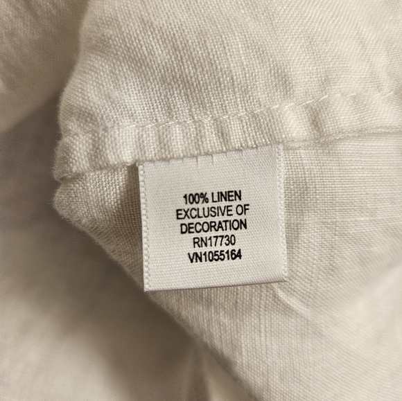 NWOT - Linen Merona White Button Down Short Sleeve Shirt - Size XXL - Picture 7 of 7